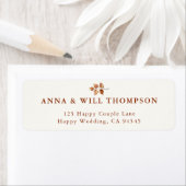 Herfst bladeren herfst bruiloft koper retour adres etiket (Insitu)