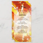 Herfst bladeren herfst bruiloft menu (Voorkant / Achterkant)