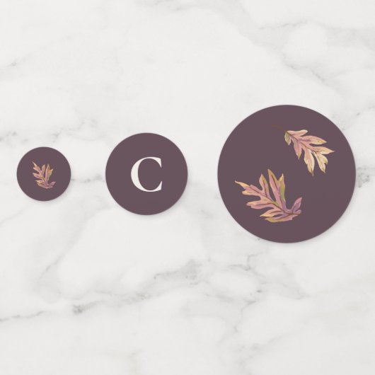 Herfst bladeren herfst bruiloft receptie decor confetti (Achterkanten)