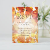 Herfst bladeren herfst bruiloft RSVP-kaart RSVP Kaartje (Staand voorkant)