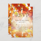 Herfst bladeren herfst bruiloft RSVP-kaart RSVP Kaartje (Voorkant / Achterkant)