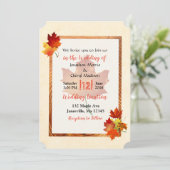  herfst bladeren herfst bruiloft uitnodigingen (Staand voorkant)