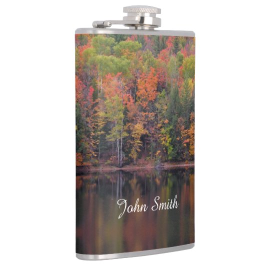 Herfst bladeren Herfst kleur scène Drink kolf Heupfles (Rechts)