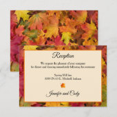 Herfst bladeren herfst kleuren bruiloft receptie informatiekaartje (Voorkant / Achterkant)