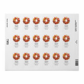 HERFST BLADEREN HERFST KLEUREN KRANS ETIKET (Full Sheet)