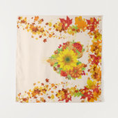 Herfst bladeren herfst kleuren selfie achtergrond wandkleed (Voorkant (horizontaal))