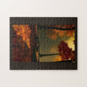 Herfst bladeren herfstbladeren zijn goudbruin legpuzzel (Horizontaal)