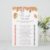 Herfst bladeren - Hij zei dat ze vrijgezellenfeest (Staand voorkant)