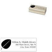 Herfst bladeren houten adresstempel rubberstempel (Gestempeld)