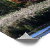 Herfst bladeren in een moeras orton spiegel Abstra Poster (Hoek)