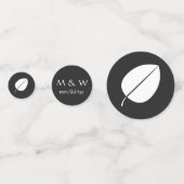 Herfst bladeren in zwarte tafel Confetti (Voorkanten)