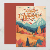 Herfst/bladeren/kleurrijk Feestdagenkaart (Voorkant / Achterkant)