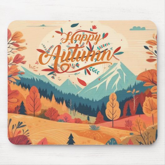 Herfst/bladeren/kleurrijk Muismat (Voorkant)