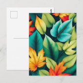 Herfst bladeren kleurrijke bladeren briefkaart (Voorkant / Achterkant)