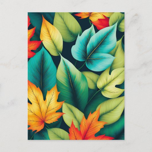 Herfst bladeren kleurrijke bladeren briefkaart (Voorkant)