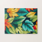 Herfst bladeren kleurrijke bladeren legpuzzel (Horizontaal)