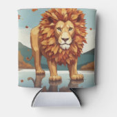 Herfst bladeren mannelijke leeuw blikjeskoeler (Voorkant)