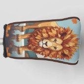 Herfst bladeren mannelijke leeuw golfheadcover (Voorkant)