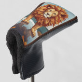 Herfst bladeren mannelijke leeuw golfheadcover (3/4 voorkant)