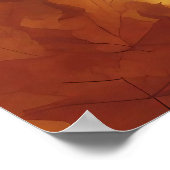 Herfst bladeren mannelijke leeuw poster (Hoek)