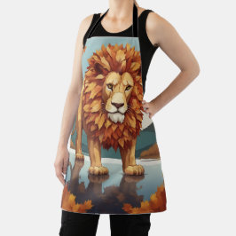 Herfst bladeren mannelijke leeuw schort