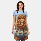 Herfst bladeren mannelijke leeuw schort (Gedragen)