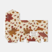 Herfst bladeren met aangepaste crème kleur en teks bedankdoosjes (Uitgevouwen)