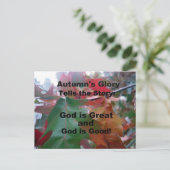 Herfst bladeren met gedicht briefkaart (Staand voorkant)