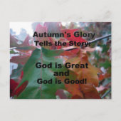 Herfst bladeren met gedicht briefkaart (Voorkant)