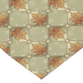 Herfst bladeren met sterren diamanten patroon korte tafelloper (Hoek)