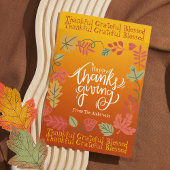 Herfst Bladeren Mooie Moderne Gelukkige Thanksgivi Briefkaart