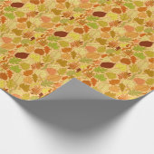 Herfst bladeren: naadloze stof print cadeaupapier (Hoek)