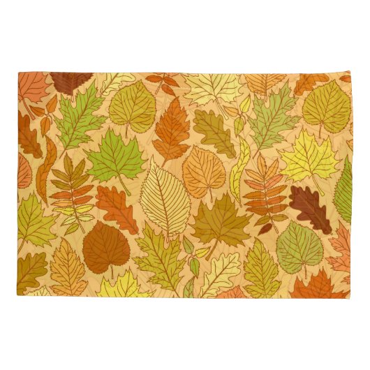 Herfst bladeren: naadloze stof print kussensloop (Achterkant)
