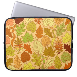 Herfst bladeren: naadloze stof print laptop sleeve