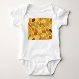Herfst bladeren: naadloze stof print romper