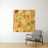 Herfst bladeren: naadloze stof print wandkleed (In situ)