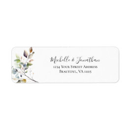 Herfst bladeren Natuur botanische Waterverf bruilo Etiket