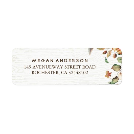 herfst bladeren oogst bruiloft etiket (Voorkant)