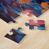 Herfst bladeren op het meer Fine Art Legpuzzel (Zijkant)