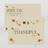 Herfst bladeren op waslijn briefkaart (Voorkant / Achterkant)