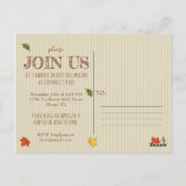 Herfst bladeren op waslijn briefkaart (Achterkant)