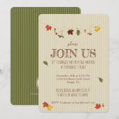 Herfst bladeren op waslijn kaart (Voorkant / Achterkant)