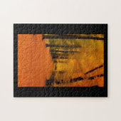 Herfst bladeren oranje gouden bladeren legpuzzel (Horizontaal)