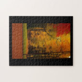 Herfst bladeren oranje roodgulden bladeren legpuzzel (Horizontaal)