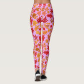 Herfst bladeren patroon 02 L Paarse BG Leggings (Achterkant)