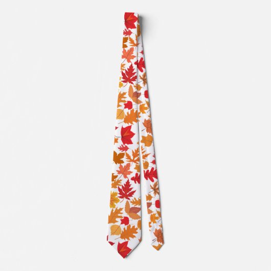 Herfst bladeren patroon 02 Nee BG Stropdas (Voorkant)