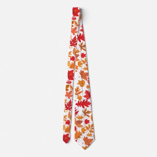 Herfst bladeren patroon 02 Nee BG Stropdas (Achterkant)