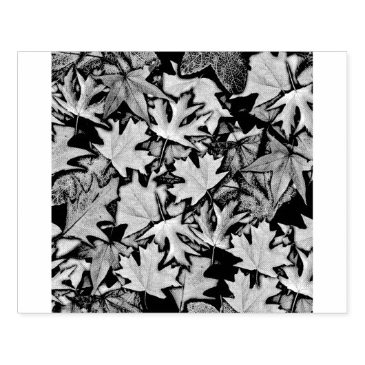 Herfst bladeren patroon herhalende rubberen stempe rubberstempel (Afrduk)