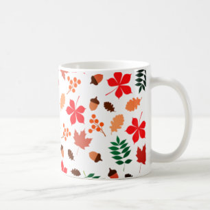 Herfst, bladeren, patroon koffiemok