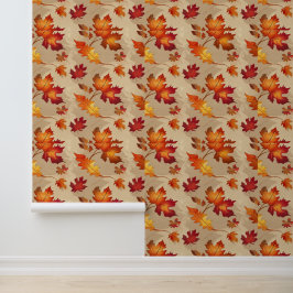 Herfst Bladeren Patroon Peel en Stick Verwijderbaa Behang